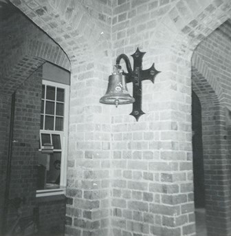 The 'Otago' Bell in its original position in the Cloister